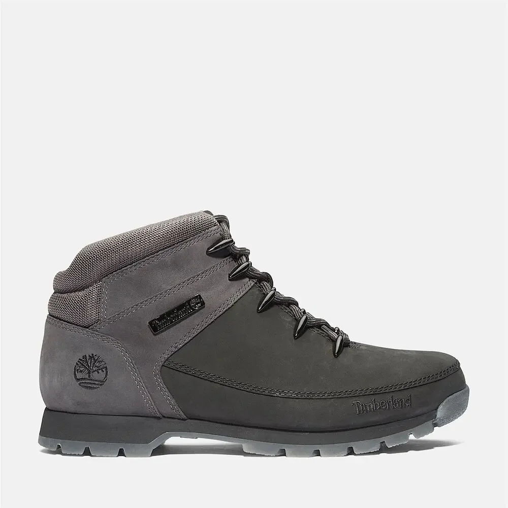 TIMBERLAND MEN'S 13 EURO SPRINT MID LACE BOOT JET BLACK NUBUCK NIB